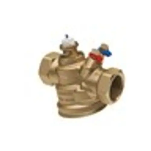 Danfoss Regelventil mit mehreren Anschlussmöglichkeiten, gefertigt aus Messing, für die Regelung des Wasserdurchflusses in hydraulischen Systemen.